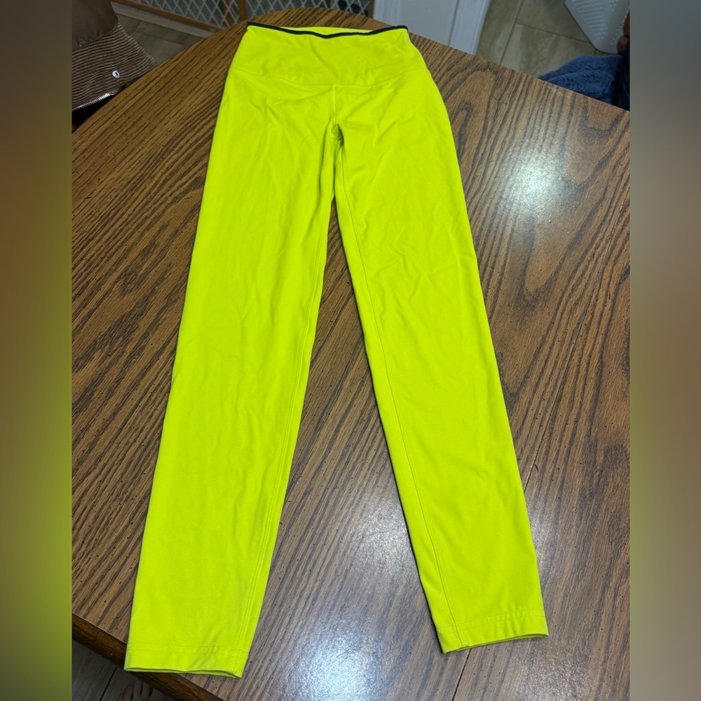 Splits59 Easton Rigor High Waist 7/8 Leggings Chartreuse/Black - Picture 3 of 6